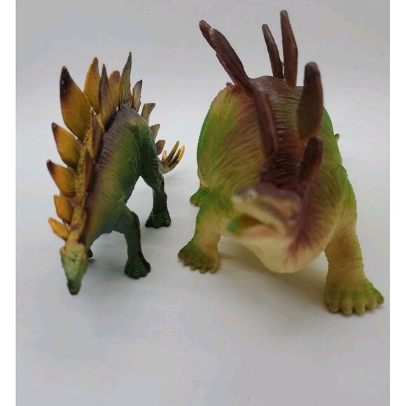 Stegosaurus Dinosaur Animal Figures Jurassic Cake Topper Green - Picture 2 of 9